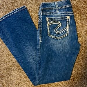 Womens Bootcut silver jeans
